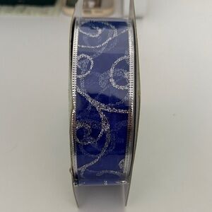 Celebrate It Blue and Silver Wired Ribbon